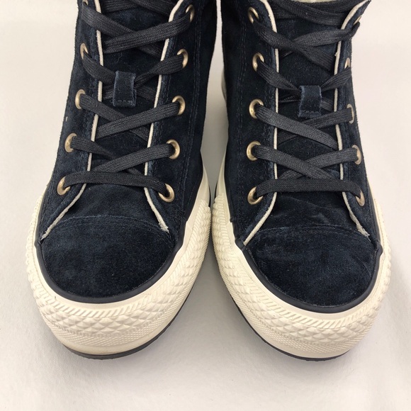 Converse CT Platform Plus Wool Collar Hidden Wedge Sneakers 11 - Picture 13 of 13